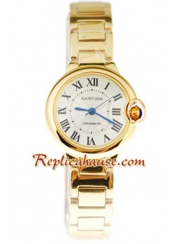 Ballon Blue De Cartier Yellow Gold Dama Reloj Réplica