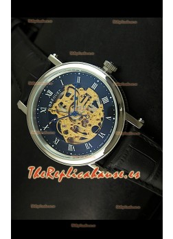 Breguet Retrograde Japanese Automatic con esfera de esqueletos dorados 