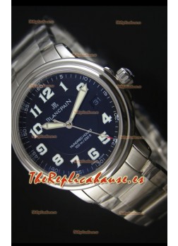 Blancpain Leman 2100 Military 100 Hours Reloj en Dial Negro - Movimiento Citizen Original