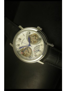 Breguet Dual Tourbillon Reloj con Movimiento Japonés