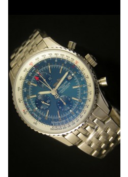 Breitling Navitimer World GMT - Ultima Edición Réplica a Escala 1:1 Dial Azul