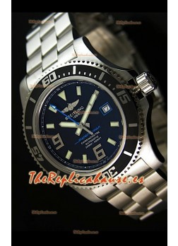 Breitling SuperOcean Abyss Réplica Suiza – REPLICA ESPEJO – 44 mm con marcadores azules 