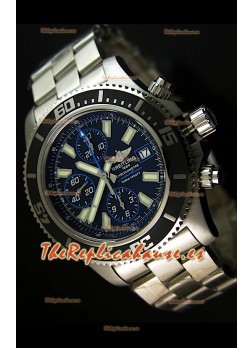 Breitling SuperOcean Abyss Réplica Suiza – REPLICA ESPEJO – 44 mm con marcadores azules 