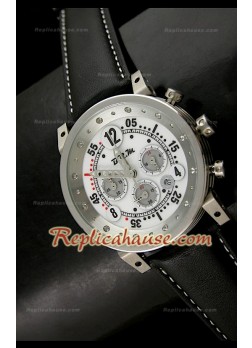 B.R.M V Series Reloj Japonés con Esfera Blanca 