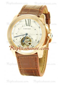 Calibre de Cartier Flying Tourbillon Reloj Réplica