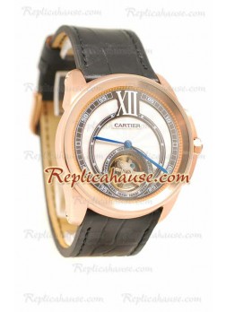 Calibre de Cartier Flying Tourbillon Reloj Réplica
