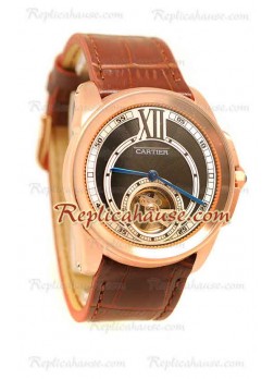 Calibre de Cartier Flying Tourbillon Reloj Réplica
