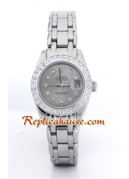Rolex Réplica Datejust - Silver - Dama -