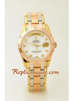 Rolex Réplica Day Date Tres Tonos Reloj