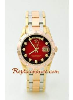 Rolex Réplica Day Date Tres Tonos Reloj