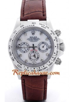 Rolex Réplica Daytona Reloj con correa de cuero