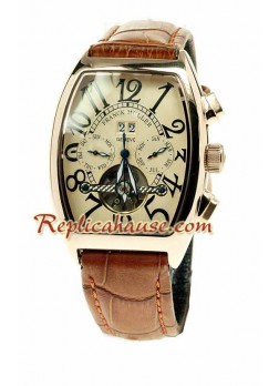 Franck Muller Conquistador Oro Rosa Tourbillon Reloj