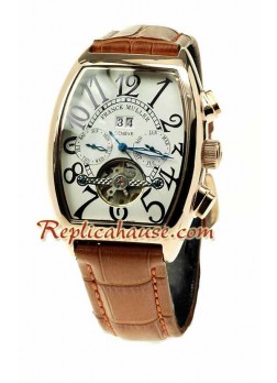 Franck Muller Conquistador Oro Rosa Tourbillon Reloj