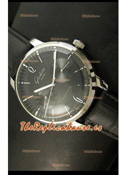 Glashuette Senator Réplica Japonesa con esfera negra