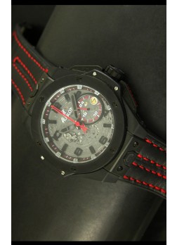 Hublot Big Bang Ferrari Reloj de Cuarzo Suizo Caja con revestimiento PVD
