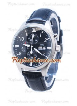 IWC Portofino Cronógrafo Schaffhausen Cara Negra Reloj