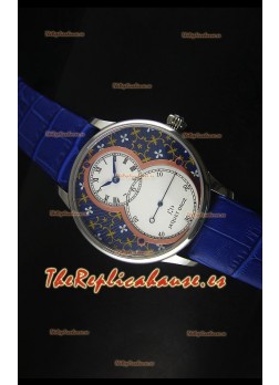 Jaquet Droz Grande Seconde Reloj en Azul Grand Feu paillonné-enameled