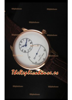 Jaquet Droz Grande Seconde Ivory Enamel Reloj con Caja en Oro Rosado Dial Blanco