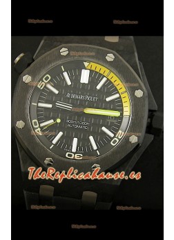 Audemars Piguet Royal Oak Offshore Scuba, Reloj Réplica Suiza - Cubierta genuina de carbón