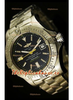 Breitling Avenger Seawolf, Reloj Réplica Suiza con manecilla segundera color amarillo, en escala 1:1
