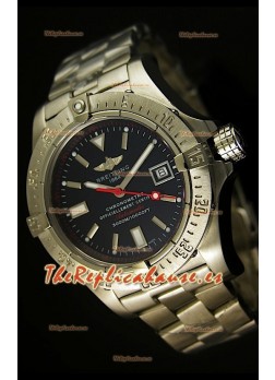Breitling Avenger Seawolf, Reloj Réplica Suiza con manecilla segundera color rojo, en escala 1:1