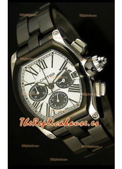 Cartier Roadster Cronógrafo XL Original, Réplica en escala 1:1 con revestimiento DLC