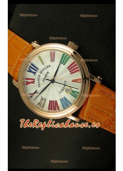 Franck Muller Master of Complications Liberty, Reloj Réplica Japonés caja de Oro Rosado