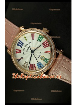Franck Muller Master of Complications Liberty, Reloj Japonés, correa rosada