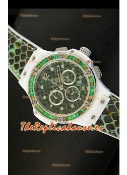Hublot Big Bang estilo BOA, Dial/Correa Verde, 34MM