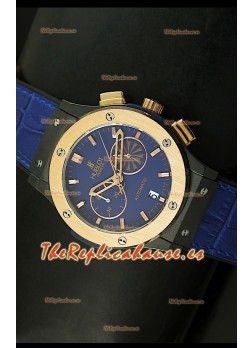 Hublot Classic Fusion Chrono, Reloj Réplica Japonés en Cuarzo, Dial en Azul