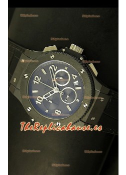 Hublot Big Bang Black, Reloj con caja de Cerámica Negra, con Movimiento de Cuarzo