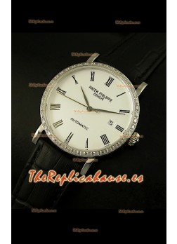 Patek Philippe Calatrava 5120 Reloj Réplica Suiza en Acero - Horas en Números Romanos