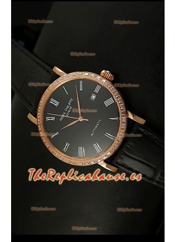Patek Philippe Calatrava 5298 Reloj Réplica Suiza en Oro Rosado - Horas en Números Romanos