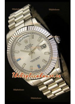 Rolex Day Date II, Reloj Réplica Suiza 41MM - Dial de Acero - réplica en escala 1:1