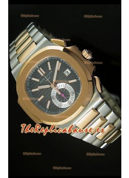 Patek Philippe Nautilus 5980 Reloj Suizo cronógrafo en Dos Tonos - réplica en escala 1:1