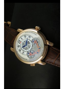 Mont Blanc Nicolas Riessec Caja en Oro Rosado Dial Blanco
