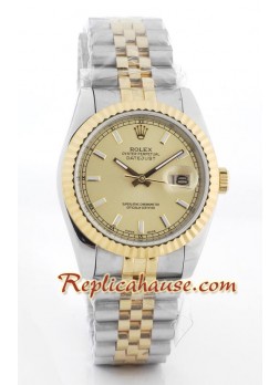 Rolex Réplica Datejust Reloj - Dos Tonos