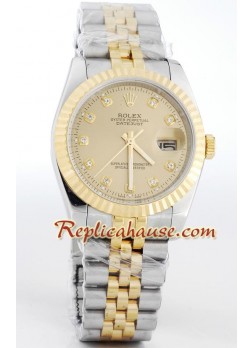 Rolex Réplica Datejust Reloj - Dos Tonos