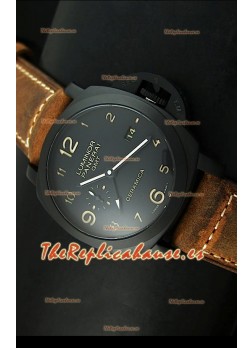 Panerai Luminor PAM441 Edición GMT 1950 3 Days Power Reserve, Reloj Réplica Suiza en Caja de Cerámica