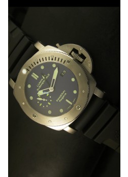 Panerai Luminor PAM371 Submersible GMT Titanium - Reloj Titanio Réplica a Escala 1:1