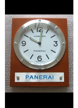 Panerai PAM255 Teak Wood Reloj de Pared Dial Negro - Réplica a escala 1:1