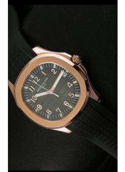 Patek Philippe Aquanaut Reloj en Oro Rosado y Dial Gris - Réplica a escala 1:1