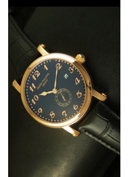 Patek Philippe Calatrava Reloj con Movimiento Japonés en Oro Rosado