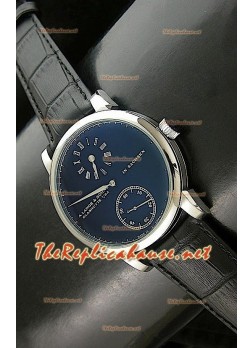 Réplica de reloj automático japonés Alange Sohne de esfera negra