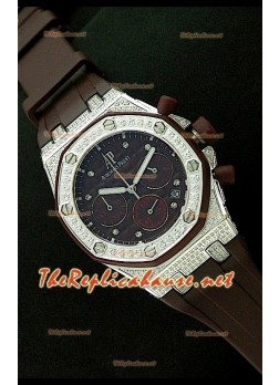 Audemars Piguet Royal Oak Cronógrafo de Acero Inoxidable para Señoras con Esfera Marrón