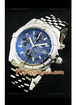 Breitleng Chronomat Evolution Reproducción Reloj Suizo con Diamantes en Bisel