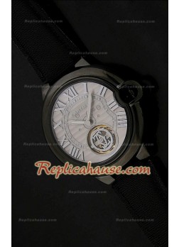 Ballon De Cartier Tourbilon Reloj Japonés en Carcasa de PVD