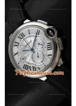 Ballon De Cartier Reproducción Reloj Suizo - Automático de 42MM con Esfera Blanca