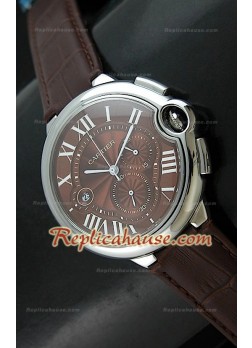 Ballon De Cartier Reproducción Reloj Suizo  - Automático de 42MM con Esfera Marrón 
