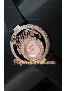 Le Cirque Animalier de Cartier Reproducción Reloj Suizo con Cristales Swarovski Genuinos 